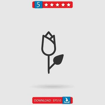 Flower vector icon Stock Illustration