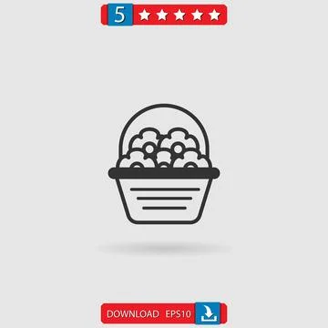 Flower vector icon Illustrazione stock