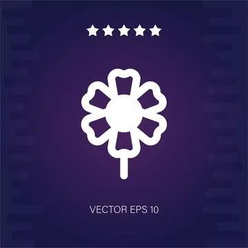 Flower vector icon Illustrazione stock
