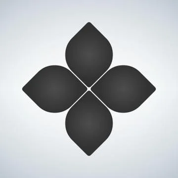 Flower vector icon isolated on white. Stock Illustration