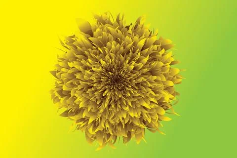 Flower vector illustration on a Gradient Background Illustrazione stock