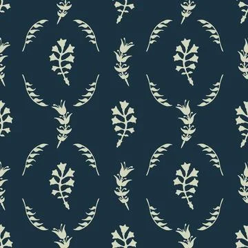Flower vector illustration, seamless patternm. Stock Illustration