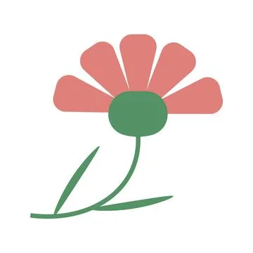 Flower vector isolated. flat style Stock Illustration