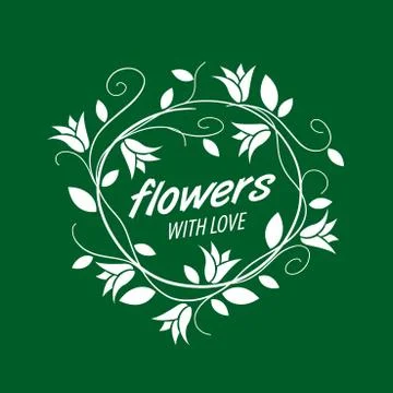 Flower vector logo Illustrazione stock