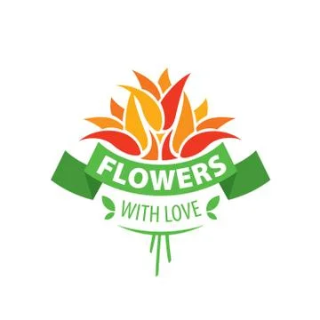 Flower vector logo Stock Illustration