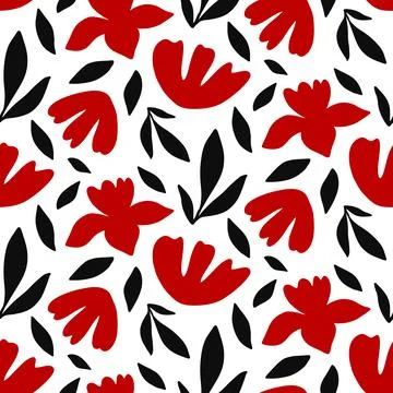 Flower vector seamless pattern Stock Illustration