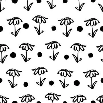 Flower vector seamless pattern Stock Illustration