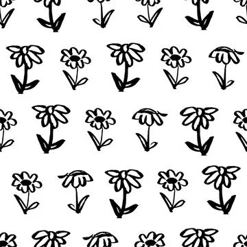 Flower vector seamless pattern Stock Illustration