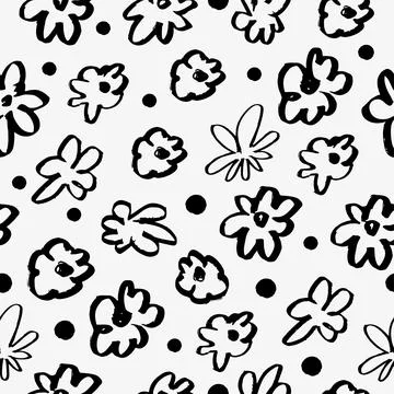 Flower vector seamless pattern Stock Illustration