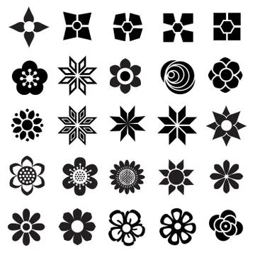 Flower vector set Stock Illustration