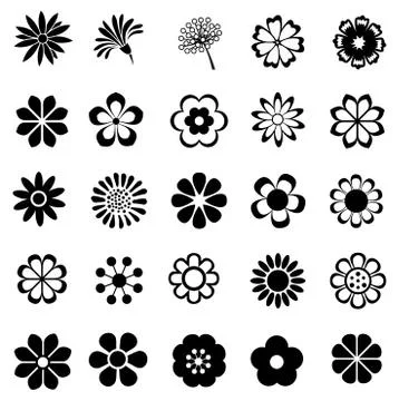 Flower vector set Stock Illustration