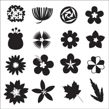 Flower vector set Stock Illustration