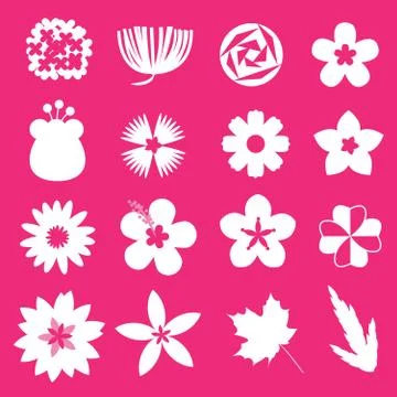 Flower vector set Stock Illustration