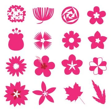 Flower vector set Stock Illustration