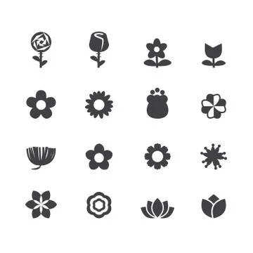 Flower vector set Stock Illustration