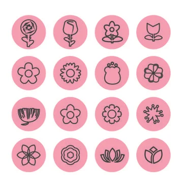 Flower vector set Stock Illustration