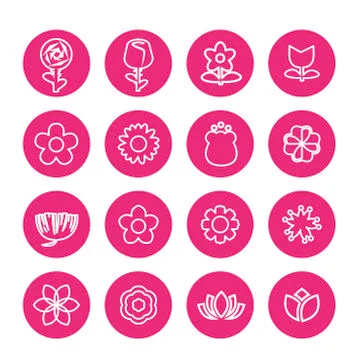 Flower vector set Stock Illustration