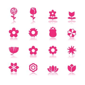 Flower vector set Stock Illustration