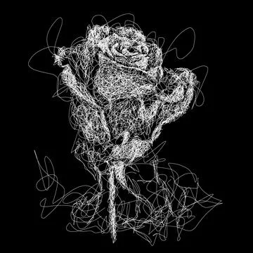 Flower vector sketch illustration Stock Illustration