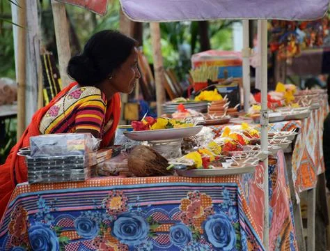 Flower vendor Foto stock