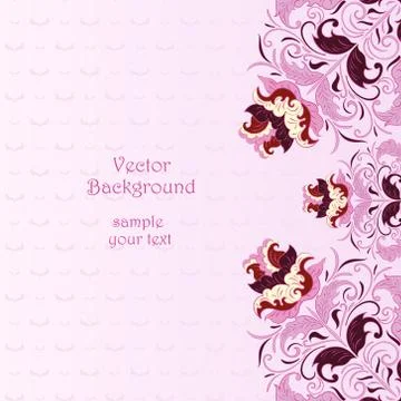 Flower vintage frame Stock Illustration