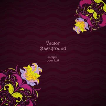 Flower vintage frame Stock Illustration