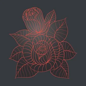 Flower vintage vector Stock Illustration