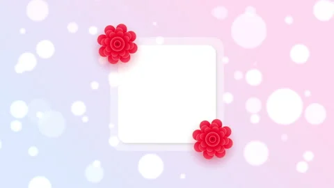 Flower wallpaper with text space, bokeh effect Stock Footage 243633414