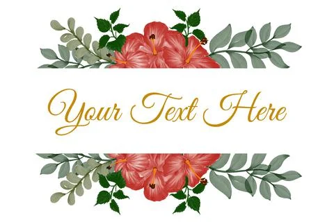 Flower Watercolor Background Template Illustrazione stock