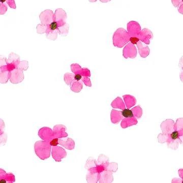 Flower watercolor seamless pattern background design. Vector illustration. Stock Illustration