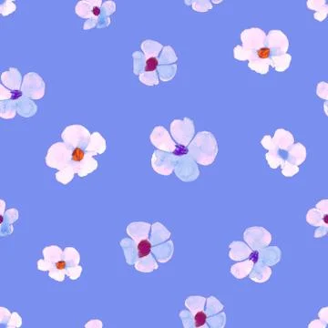 Flower watercolor seamless pattern background design. Vector illustration. Stock Illustration