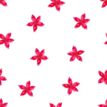 Flower watercolor seamless pattern background design. Vector illustration. Stock Illustration