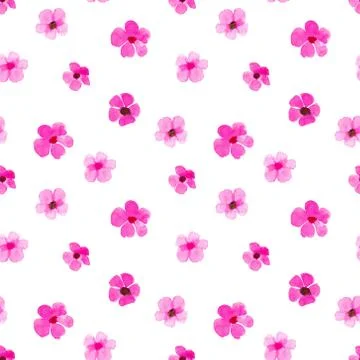 Flower watercolor seamless pattern background design. Vector illustration. Stock Illustration
