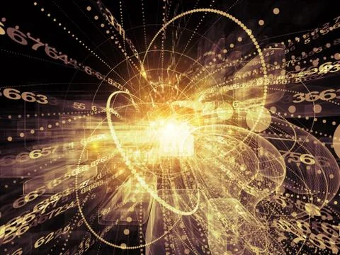 The Flower of Wave Particle Illustrazione stock