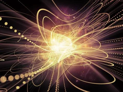 The Flower of Wave Particle Stock Illustration