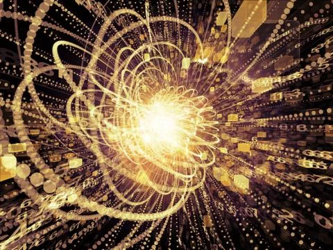 The Flower of Wave Particle Stock Illustration