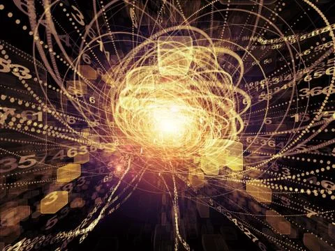The Flower of Wave Particle Stock Illustration