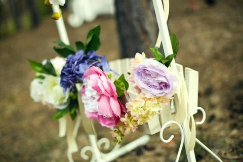 Flower wedding decorations Stock Photos