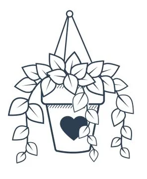 Flower weighing on the wall Stock Illustration