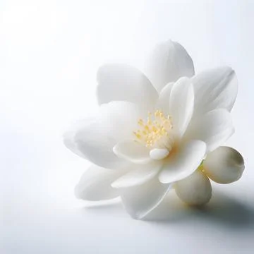 Flower on white background with copy space Stock Photos
