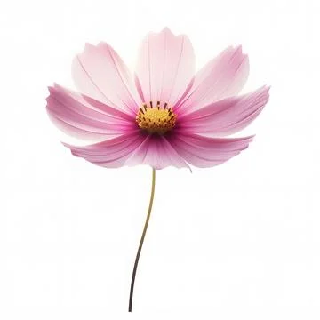 Flower on white background with copy space Stock Photos