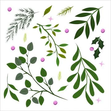 Flower on white background Elements are isolated on a white background. Des.. Stock Illustration