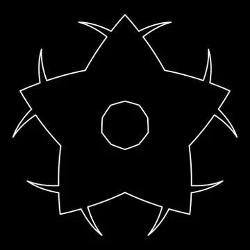 Flower  the white path icon . Stock Illustration