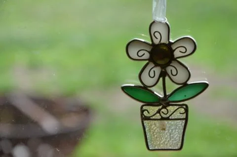 Flower In The Window Stock Photos