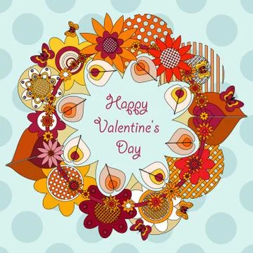 Flower wreath Stock Illustration