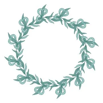 Flower wreath. Stock Illustration