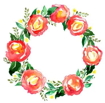 Flower wreath Illustrazione stock