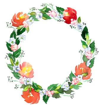 Flower wreath Illustrazione stock
