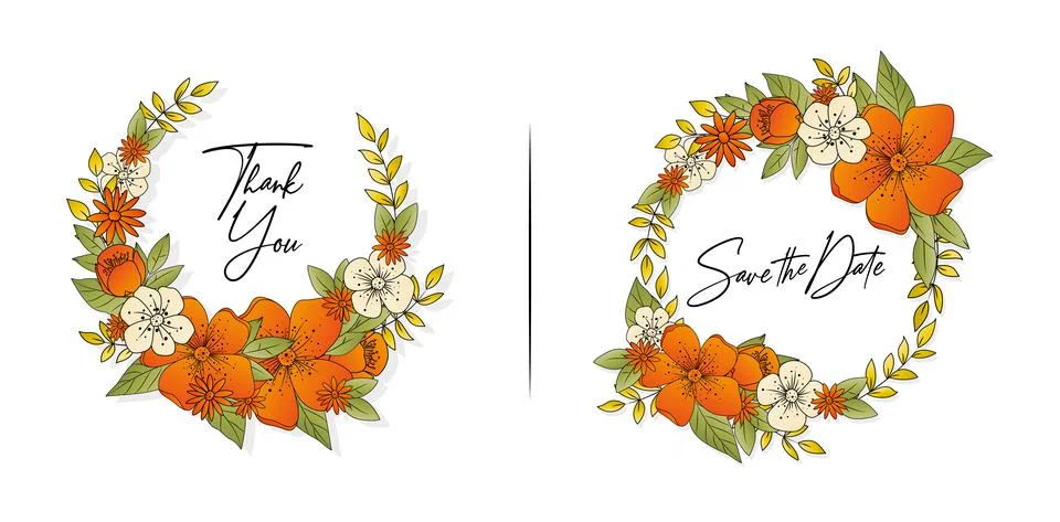Flower wreath Stock Illustration