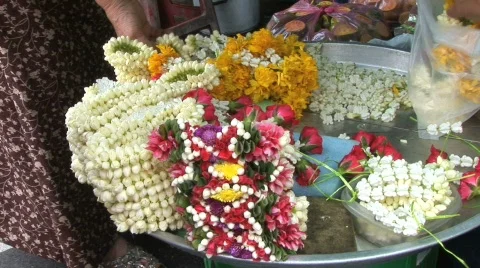 Flower wreath offering Stock Footage 295968